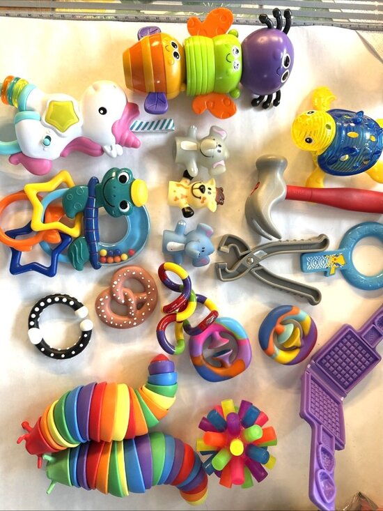 Unbranded Other - 21 Lot Baby Toddler Toys Rattles Toys Baby Einstein Learning Center Brio Pokemon